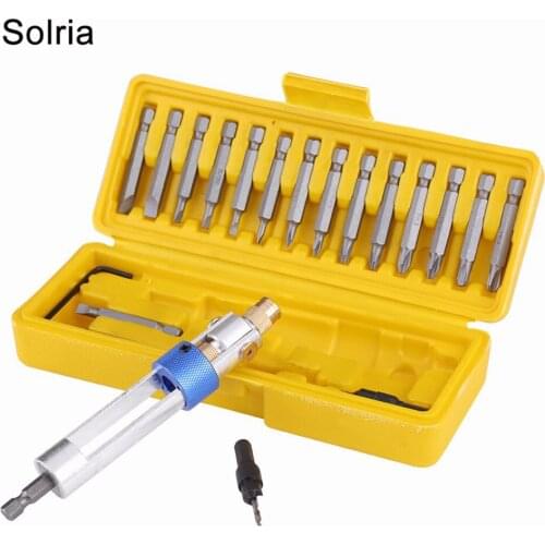 20Pcs Drill Driver Multi Screwdriver Sets Updated Version 16 Different Kinds Head with Countersink Bits Allen Wrench