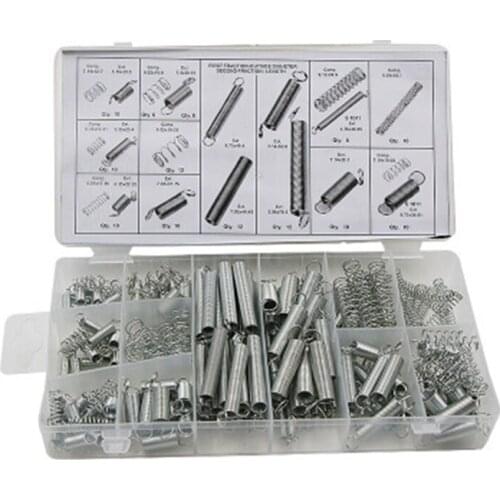 200pcs Metal Durable Springs Set Tension Compression Assorted Assortment Spring Home Shop Repair Tools Parts