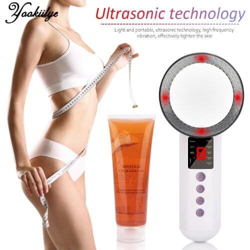 3 In 1 Facial Lifting EMS Infrared Ultrasonic Body Massager Device with Display & Slimming Gel Fat Burner Weight Loss Machine