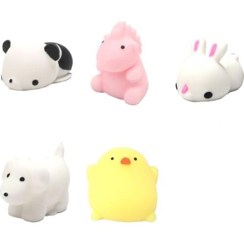 6PCS Squishy Animal Toy Squeeze Mochi Rising Antistress Abreact Ball Soft Sticky P31B