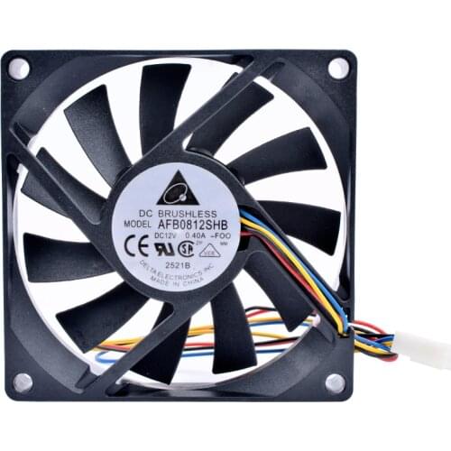 AFB0812SHB 8cm 8015 80x80x15mm 80mm fan 12V 0.40A 4 lines pwm ultra-thin chassis CPU large air volume cooling fan