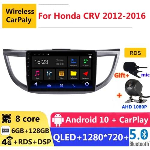6G RAM 2 din android 10 car radio auto stereo for Honda CRV CR-V 4 RM 2012 2013 2014 2015 navigation GPS DVD Multimedia Player