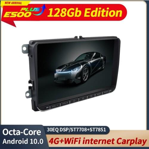 128GB Rom Car Radios Android10 Multimedia Player GPS Navigation For VW Pasat CC Tiguan Skoda Seat 9" Screen Stereo Model 4G WiFi