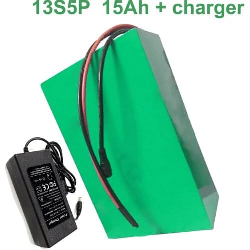 48V 15Ah 13S5P 18650 Li-ion Battery Pack E-Bike Ebike electric bicycle 180*130*70mm Accept customization With charger