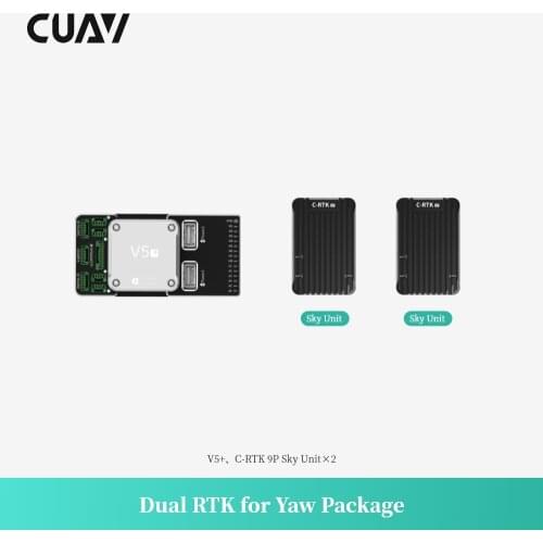 CUAV Dual RTK for Yaw Package set with V5+ flight controller RTK 9P Sky Unit GPS For RC Quadcopter Helicopter Airplane