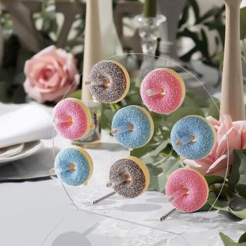 Party Donut Holder Decoration Transparent Holder Semi-circular Dessert