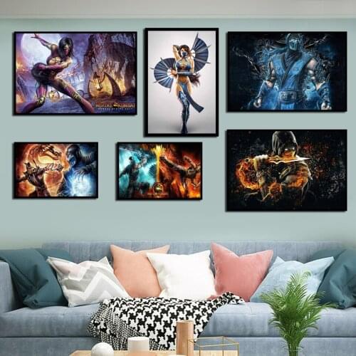 Mortal Kombat Characters Canvas Painting Wall Art HD Print Poster Children Room Home Decor Picture
