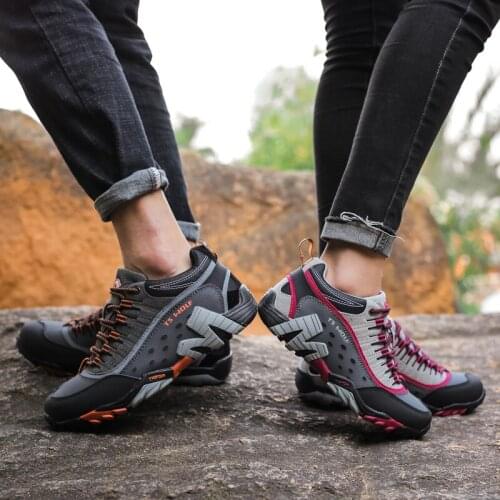 2021 New Men Women Winter Hiking Shoes Outdoor Sneakers Mountain Trekking Shoes Breathable Climbing Shoes Camping Hunting Boots