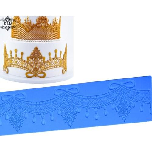 KLM lace silicone mold is suitable for cake decoration accessories tools fondant chocolate tools clay tools