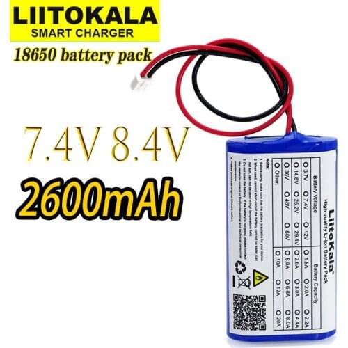 LiitoKala 7.2 V / 7.4 V / 8.4 V 18650 lithium battery 2600 mA Rechargeable battery pack megaphone speaker protection board
