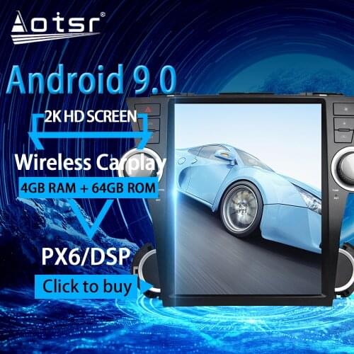 For TOYOTA Highlander Android Radio tape recorder 2008 Car Multimedia Player Stereo head unit Tesla gps Navi No 2din Autoradio