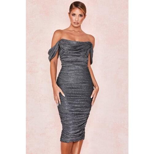 Babatique New Fashion Women Designer Off The Shoulder Bodycon Bandage Dress 2021 Ladies Party Dress