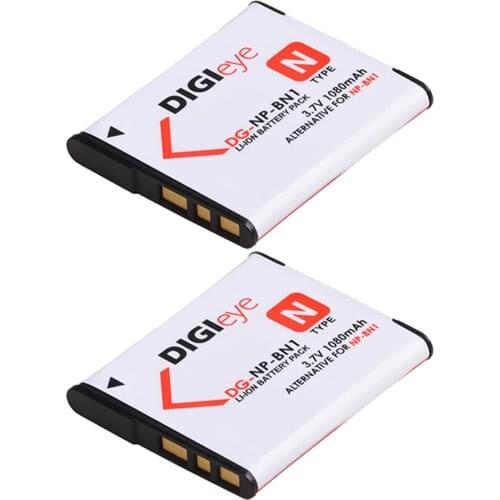 2Pcs NP-BN1 NPBN1 NP BN1 Rechargeable Battery for Sony Cyber-Shot DSC QX10 QX100 DSC T99 T110 TF1 TX5 TX7 TX9 TX10