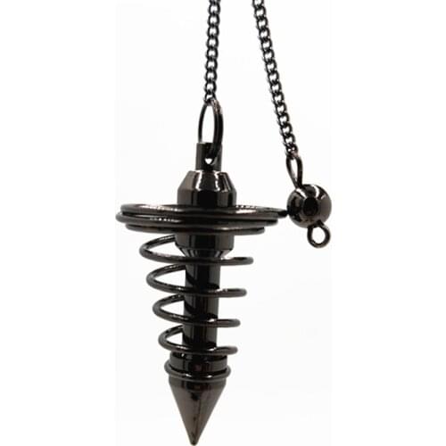 Witch pendant pendulum dowsing Scrying Point Ball Egyptian Coil copper pendulo radiestesia pendants for jewelry making