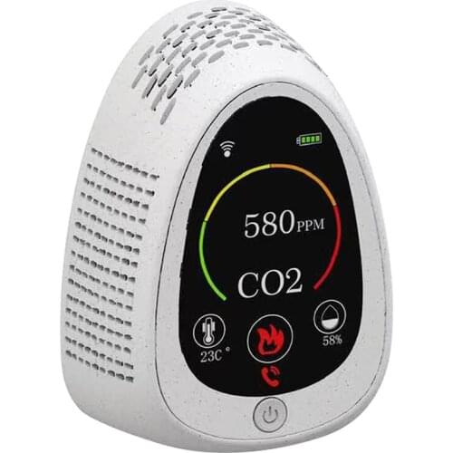 Indoor Portable CO2 Detector Thermohygrometer Home Air Detector Intelligent Air Quality Analyzer Household Air Pollution Monitor