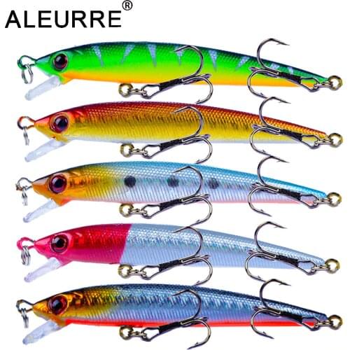 1pcs Slowly Sinking Minnow Fishing Lures 8cm/6g Fishing Hard Bait Crankbaits Isca Artificiais Pesca Sea Wobbler Swimming Baits