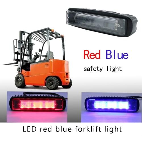 Blue Red LED Forklift Safety Light Spot Light Warehouse Safe Warning Light, 9V-60V Forklift Forktruck Blue Red Danger zon