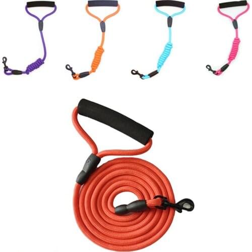 Strong Dog Leash Comfortable Padded Handle Dog Collar Leashes Reflective Threads Large Dogs Rope Leash For Medium Large Dogs