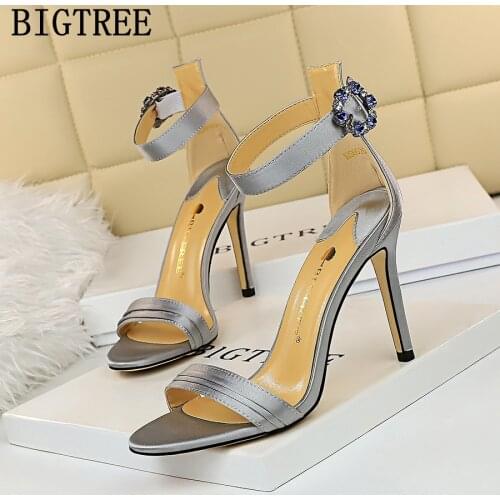 Bigtree Shoes For Women 2021 Heels Pumps Modern Sandals Crystal Shoes High Heel Wedding Shoes For Women Bride Mary Jane Shoes