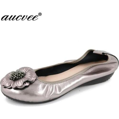 Brand Spring Autumn Fashion Loafers 100% Genuine Leather Single Shoes Soft Casual Flat Shoes Women Flats mother shoes 35-43