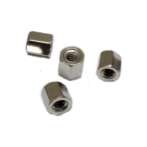 Wkooa #4-40 Length 6 mm / 0.236 inch Female Standoff Brass Nickel VGA DVI D-Sub Motherboard UNC Thread