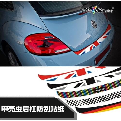 Car rear tail bumper positive bumper vinyl graphic stickers decals for VW Beetle 2013 to 2016