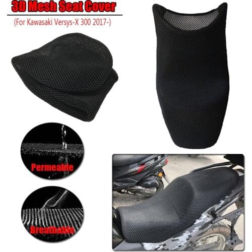 For Kawasaki Versys-X 300 Rear Seat Cowl Cover 3D Mesh Protector Motorcycle Accessories Versys X 300 X300 2017 2018 2019 2020