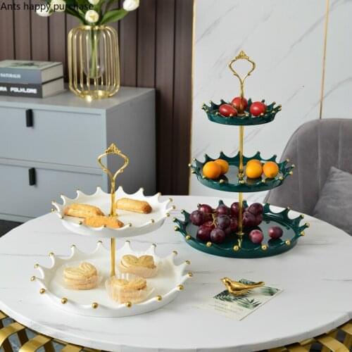2 Layer 3 Layer Ceramic Cake Stand Snack Fruit Plate Afternoon Tea Dessert Table Dessert Plate Cake Pan Decorative Display Stand