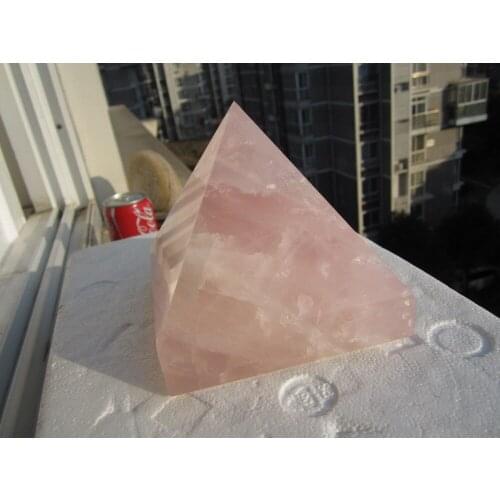 2604g (5.74 lb)Natural Rose Quartz Crystal Pyramid Loving Healing