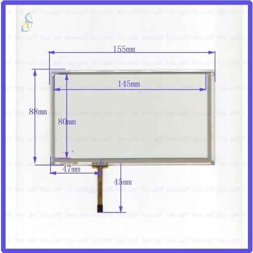 ZhiYuSun POST HLD-TP-1887 6.2 inch 4-wire resistive touch panel for Car DVD, 155*88 GPS Navigator screen 155mm*88mm