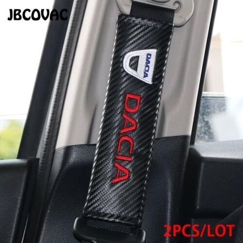 2pcs Car Interior Accessories Auto Protection Seat Belt Shoulders Padding Covers Car Styling Case For Dacia Sandero MK2 Stepway