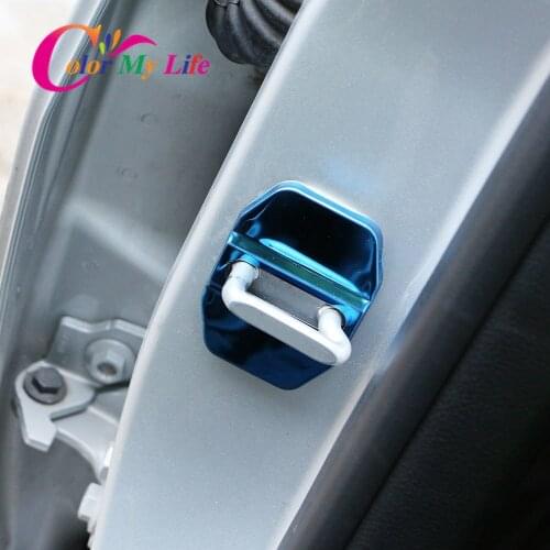 Color My Life 4Pcs/Set Stainless Steel Car Door Lock Protection Cover Fit for Fiat 500X 500 X 2015 - 2020 ABS Door Locks Covers