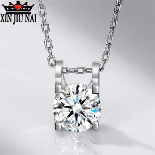 New arrival s925 sterling silver network celebrity super shining 5A zircon classic 4 claw horn series female money chain pendant