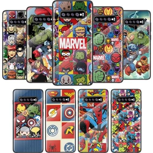 Marvel Anime Superhero For Samsung Galaxy S21 Ultra Plus 5G M51 M31 M21 Tempered Glass Cover Shell Luxury Phone Case