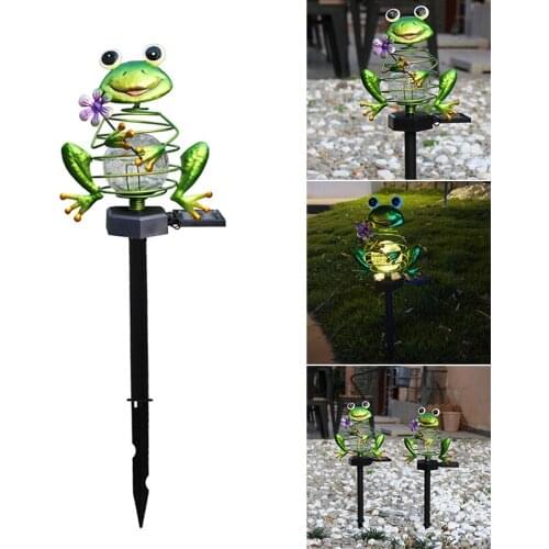 HOT Solar Garden Stake Light Lovely Frog Shape LED Lawn Decorative Lamp for Garden Courtyard Patio