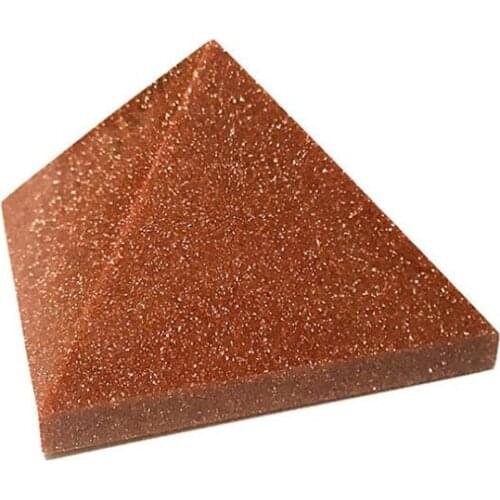 Red gold sand stone pyramid gold sand stone pyramid decoration Healing China