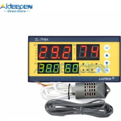 XM-18 ZL-7918A AC 110V 220V LCD Digital Display Temperature Humidity Controller Multifunction Automatic Egg Incubator Controller