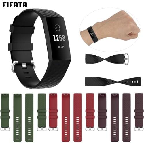 FIFATA Fashion Smart Silicone Strap For Fitbit Charge 4 Smart Watch Replacement Wristband For Fitbit Charge 3/3 SE Sport Watch