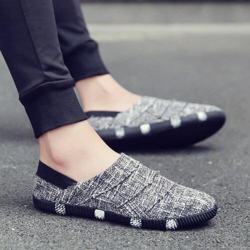 PUPUDA spring new sneakers men Linen canvas shoes fashion trend men casual shoes comfortable espadrilles classic running shoes