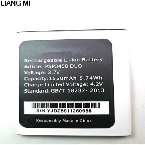 NEW 1550mAh Battery For Prestigio PSP3458 DUO PAP3458 Cellphone Bateria with phone stander