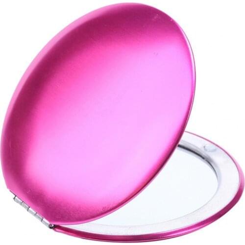 Carry on Mini Makeup Mirror Good Craftsmanship Portable Metal Double-sided Anti-fog Folding Mirror for Travel