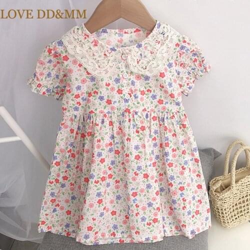 LOVE DD&MM Girls Dresses New Childrens Wear Sweet Lace Floral Dress Kids Clothing For Girl Baby Birthday Costumes
