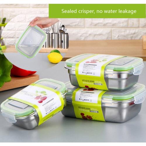 Portable Stainless Steel Thermal Insulated Lunch Box Food Container Sealed Crisper Storage Lunch Box Bowls With Lids