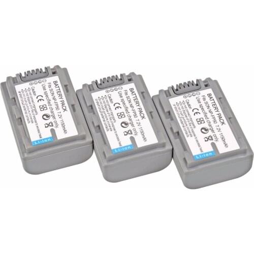 Probty 3Pcs NP-FP50 NP FP50 NPFP50 Battery For Sony DCR-DVD103 DVD105 DCR-HC3 HC16 HC40 DCR-SR30 SR40 SR100 digital Camera