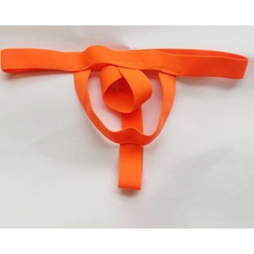 Mens Sexy String High Elasticity Underwear Thong T-Back Open Front Underpants Black White Orange Dark Blue Fruit Green Rose Red