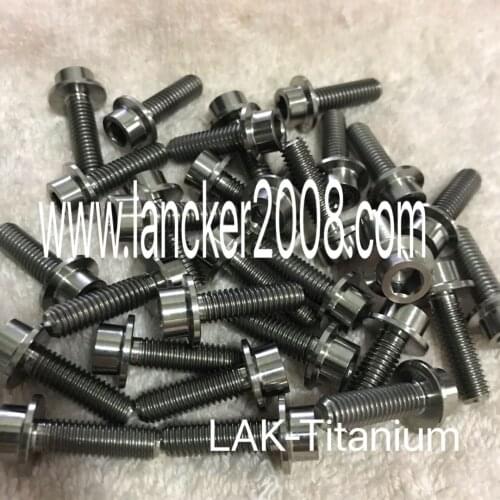 M6*20 30 45 Hexagon socket cap head with flanged titanium bolts for Motor Gr5