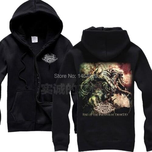 2 styles Indecent Excision Cotton Rock Hoodies shell jacket punk hardrock death dark metal Zipper Sweatshirt Nice soft and warm
