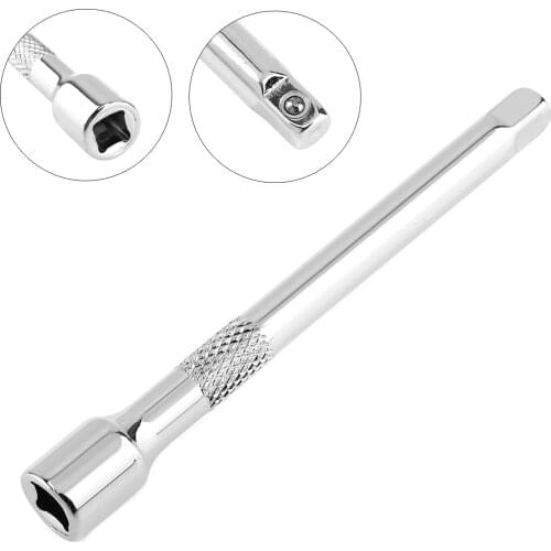 1/4 Chromed Steel Extension Bar 102MM Drive Ratchet Wrench Socket Adapter Power Drill Adapter for Installation and Maintenance