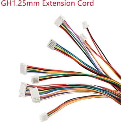 50PCS/1LOT GH1.25mm Connector Male Extension Cord Electronic Cable Connection Terminal Wires Single/Double Head 2/3/4/5/6/8/10P