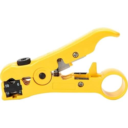 Universal Network Cable Stripper Cutter Stripping Pliers Tool Flat or Round UTP Cat5 Cat6 Wire Coax Coaxial Stripping Tool